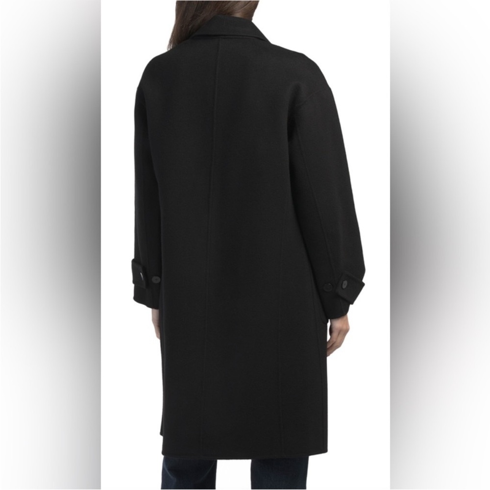 Theory Women's black wool/cashmere blend Trench Coat - Picture 5 of 11